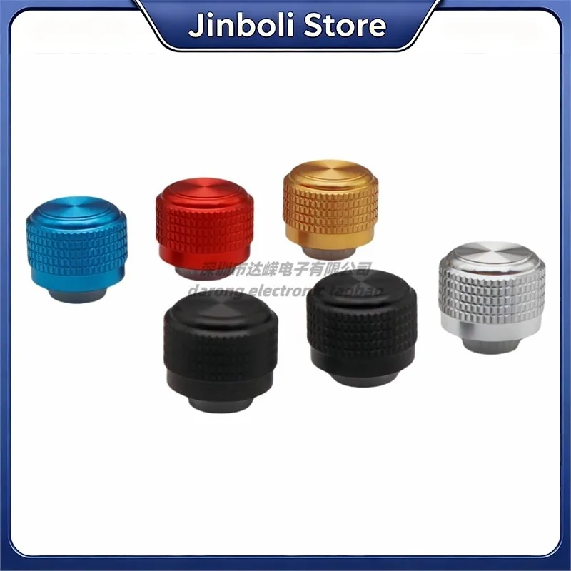 1PCS 14x12.5mm Aluminum Alloy Knob Cap 6mm Half Shaft Spline Hole Metal Volume Control Potentiometer Knob