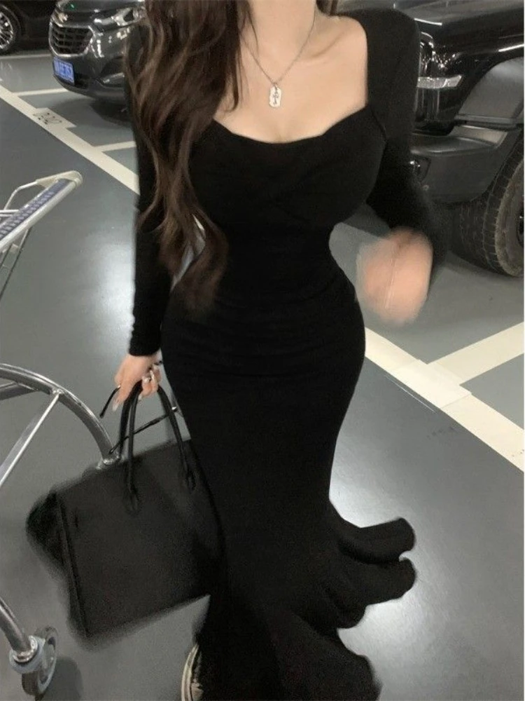 Ele malha fi cauda dr feminino fino ajuste longo sve midi dr outono novo sle desgaste interno camada base de emagrecimento dr