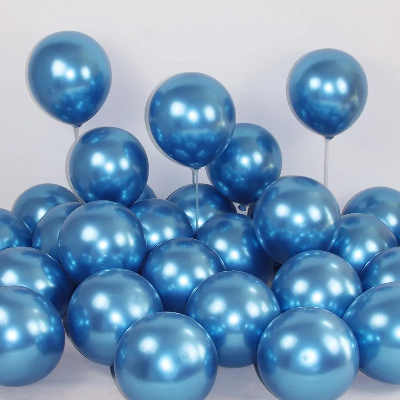 10 sztuk 10 "metaliczny jasny niebieski balony granatowy lateksowy balon urodziny dekoracje weselne walentynki balon powietrza 10 cali — zdjęcie 4