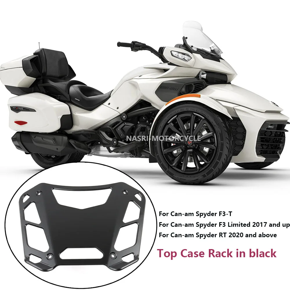 NEW BRP Can-am Spyder F3-T with Top Case, F3 Limited 2017 and upRT 2020 and up, Top Case Rack in black,