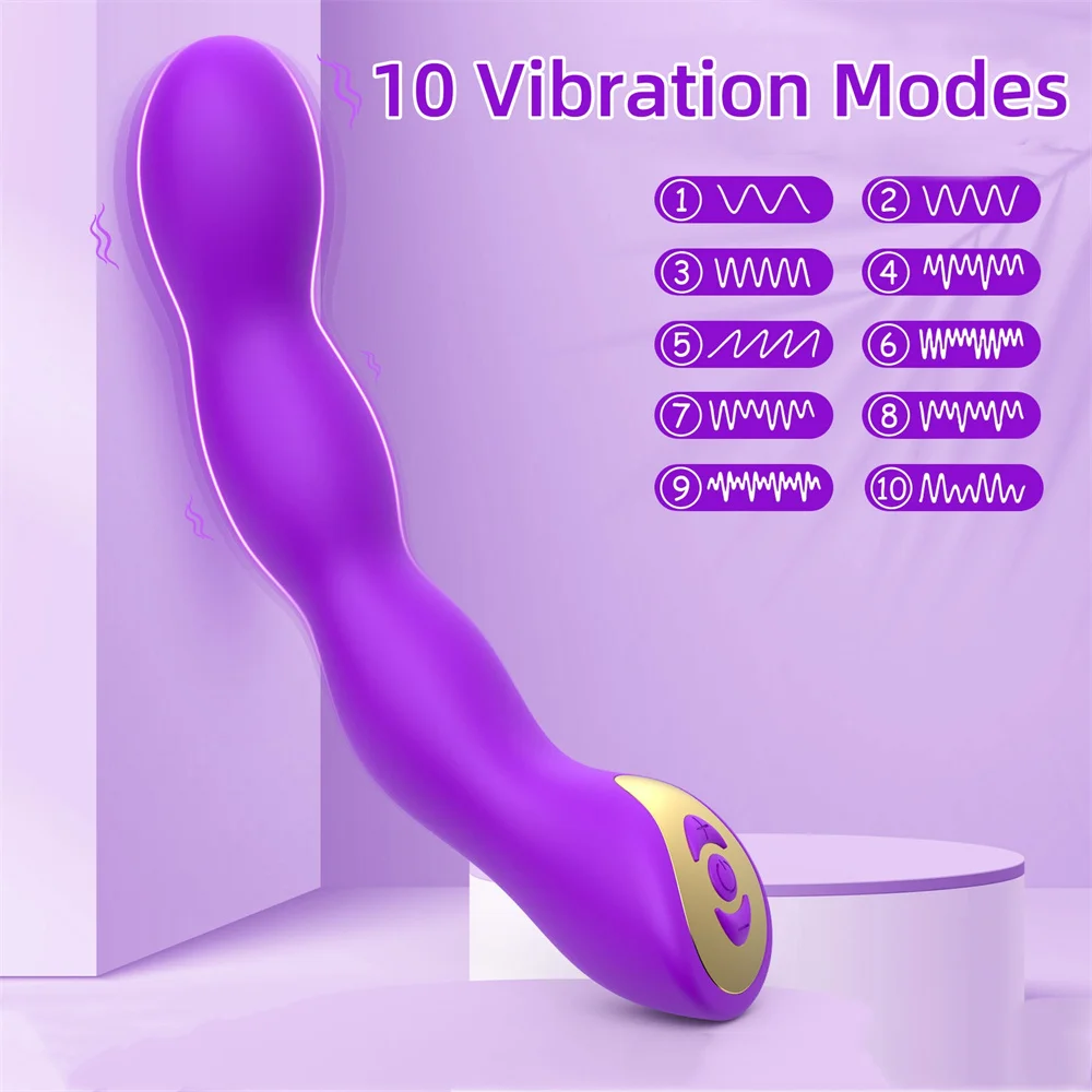 G-spot Stimulate Vibrator 10 Vibrating Modes Dildo Plug Powerful Vibro Dildo Wand Masturbator Mimic Finger Wiggling Sex Machine