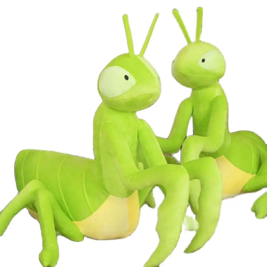 70cm Stuffed Lifelike Green Mantis Animals Plush Toy Green Mantodea Doll Hug Pillow Plush Cartoon Animals for Boy Birthday