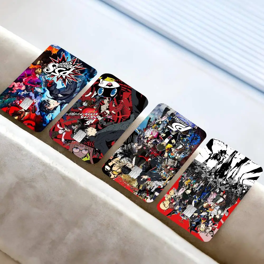 

P-Persona 5 Gaming Diy Credit Debit Card Sticker Party Sticker Decoration Waterproof Small Chip Card Skin Sticker