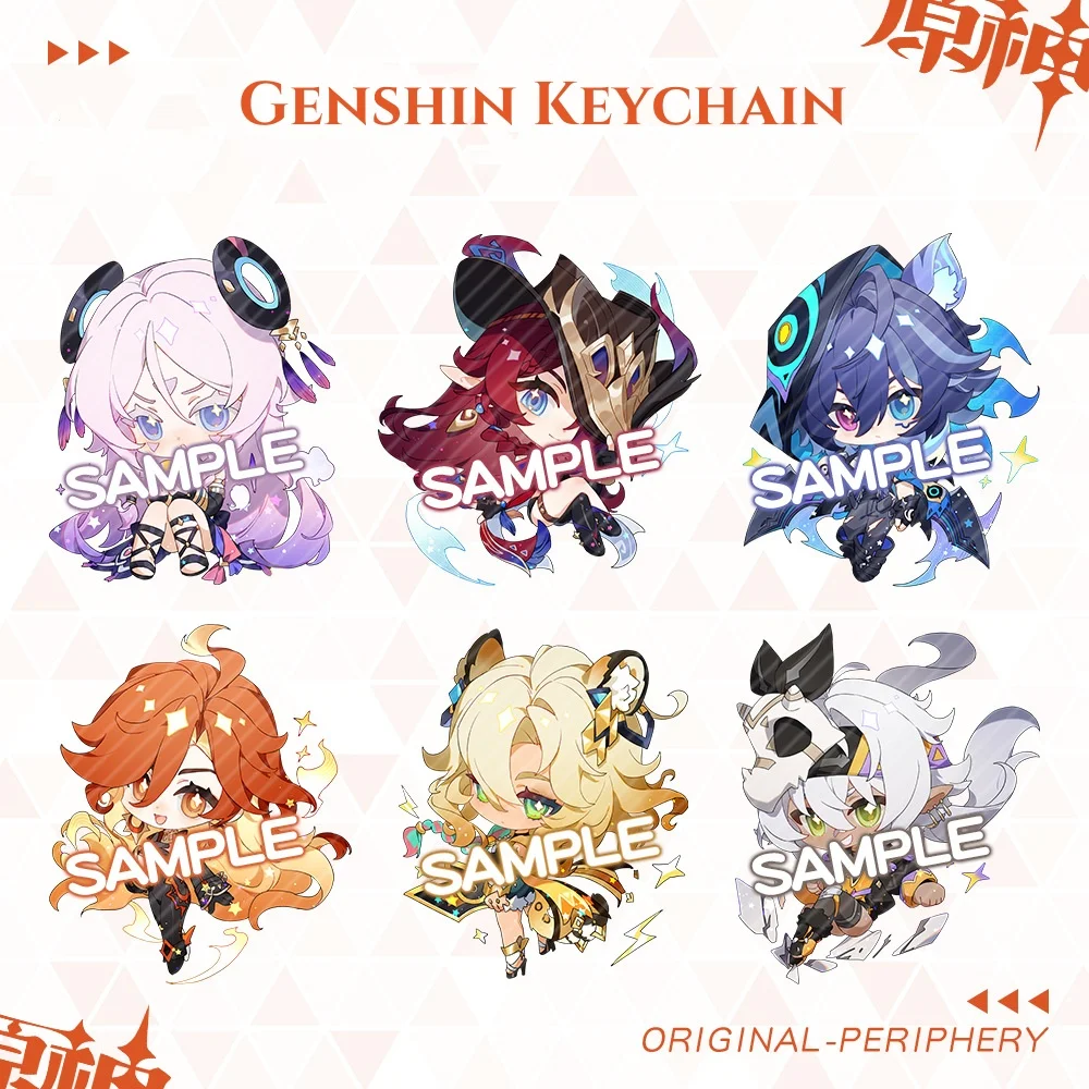 New Game Genshin Keychain Mavuika Ororon Chasca Citlali Xilonen Cute Cartoon Anime Pendant Key Ring Backpack Jewelry Gift Badge