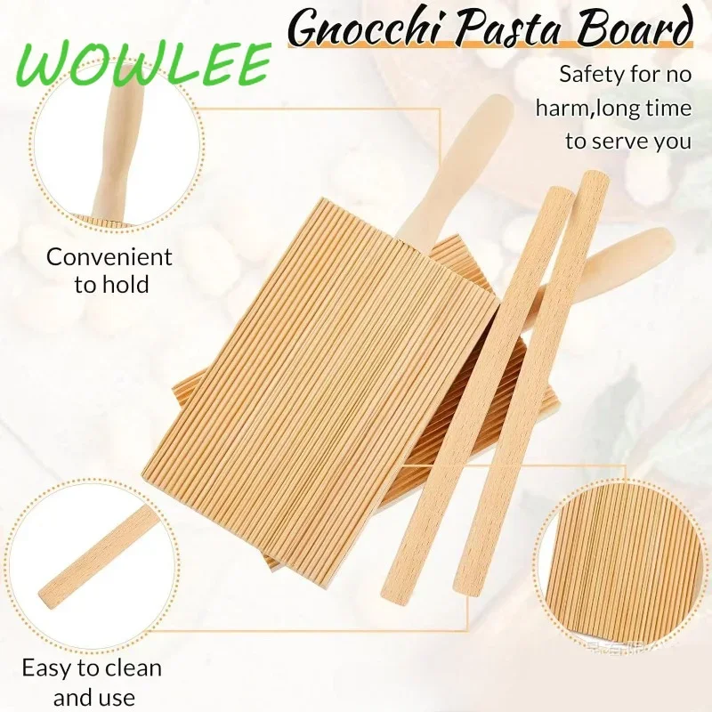 

2Pcs/Set Noodles Wooden Butter Table And Popsicles Easily Make Authentic Homemade Pasta And Non-stick Butter Pasta Making Tools