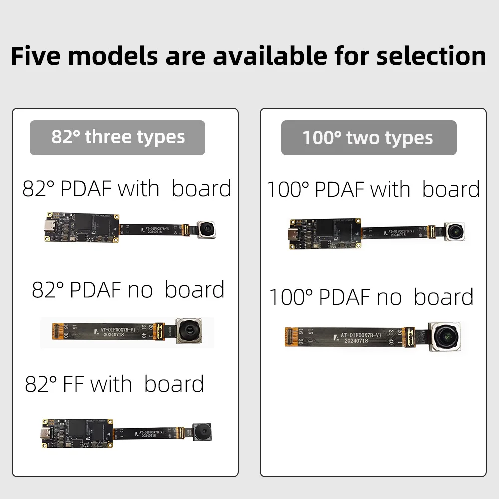 50MP IMX766 USB Camera Module PDAF Auto Focus AF No Distortion 8160x6120 FOV100 Degree Webcam Type-c/5Pin FPC Cable Free Driver