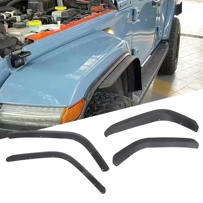 High Quality Four Pieces Wheel Arch Protective Trims Fit Wrangler JL 2018 And Above Low Wheel Arch Versions