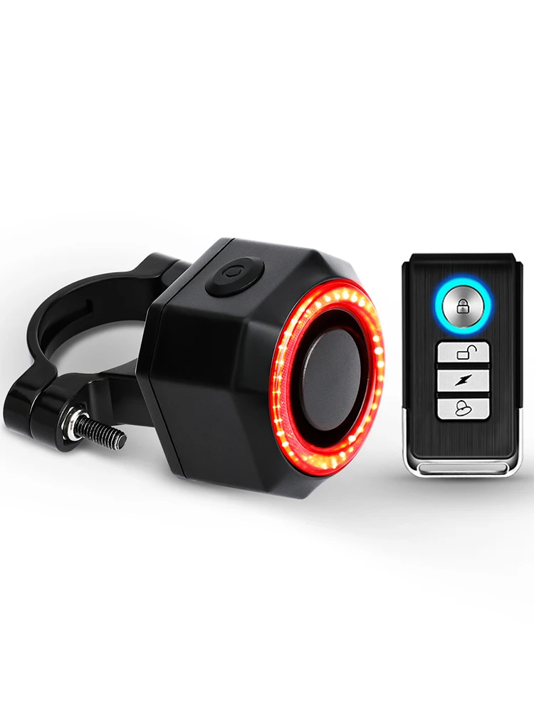 AliExpress Rockbye Bike Alarm Taillight Smart Brake Sensing Cycling Horn Rear Light Waterproof Remote Control