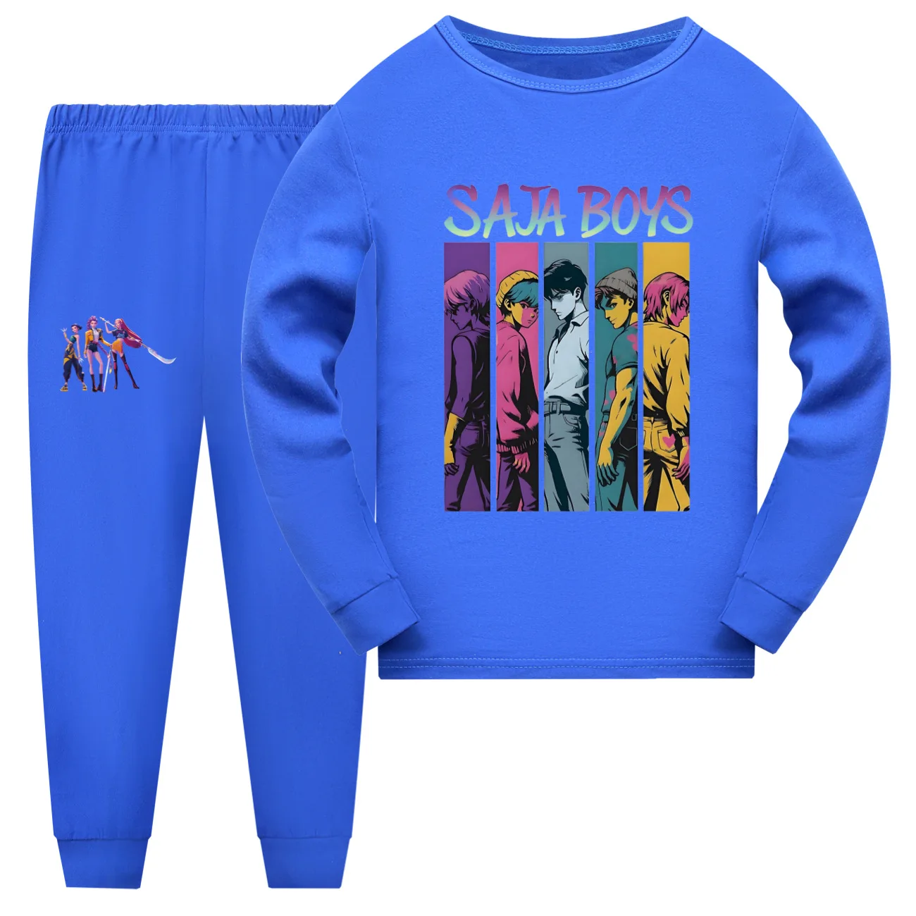 Kpop شيطان الصيادين الاطفال ملابس ساجا بنين الفرقة الكرتون بنين بنات بيجامة مجموعة موضة طويلة الأكمام منامة الأطفال ملابس خاصة دعوى #5