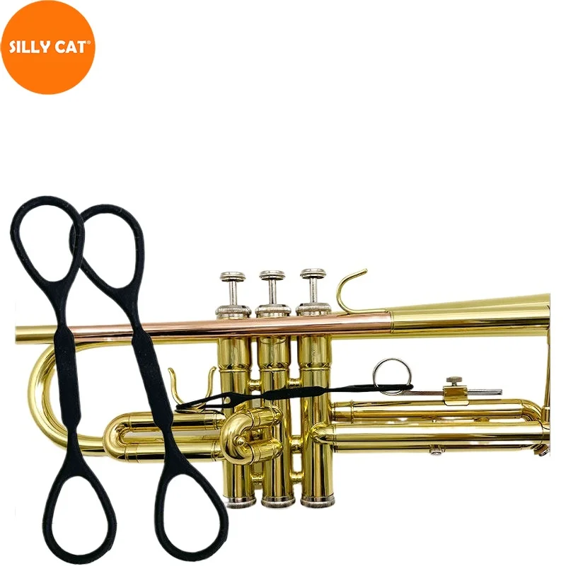 1 Piece Bb Trumpet Tuning Tube Rubber Band Wristband Pull Anti-slip Rubber Band Fixing String Sliding Stop