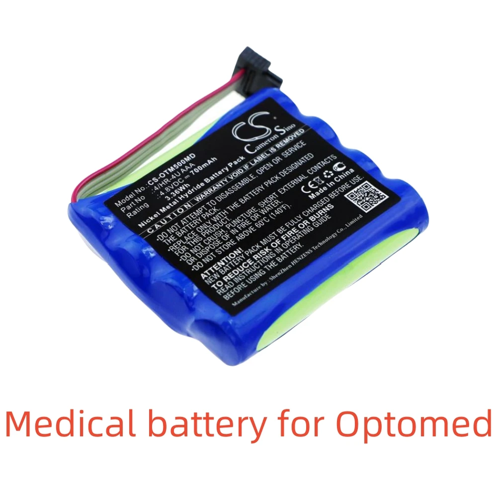 Bateria médica CS Ni-MH para Optomed,4.8V,700mAh,Smartscope M5, M5 Pro,4 HR-4U AAA