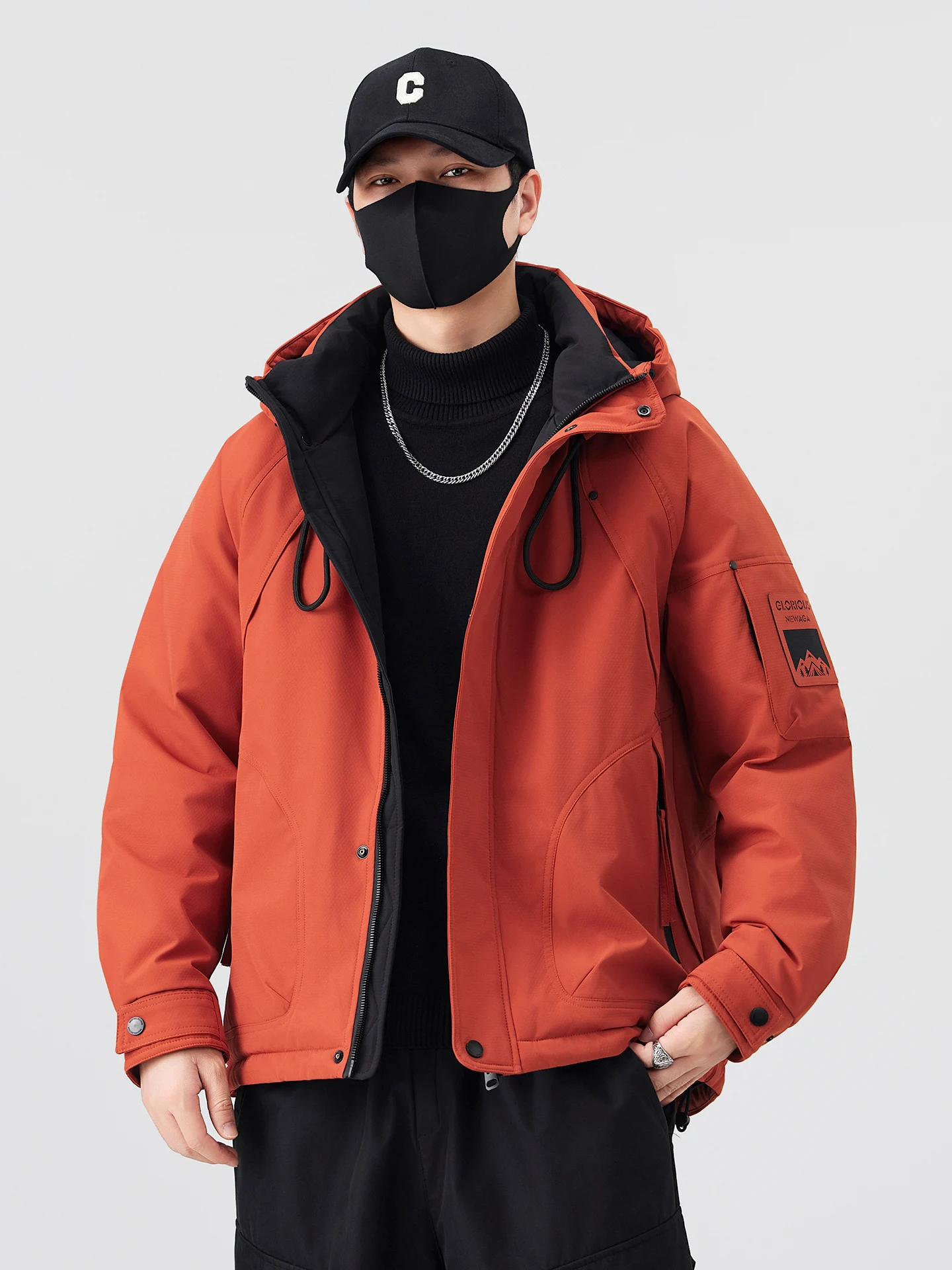 

Американская утепленная пуховая куртка с капюшоном для мужчин, зимняя теплая рабочая одежда для пар, белая пуховая куртка-ветровка