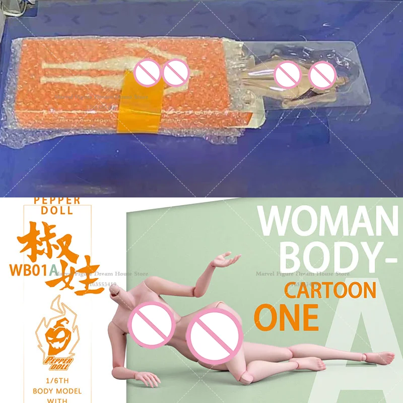 1/6 Scale Anime Style Pear-Shaped Female Body For PEPPER DOLL WB01A  12-inch Action Figure Soldier Height About 24.8CM NO Head