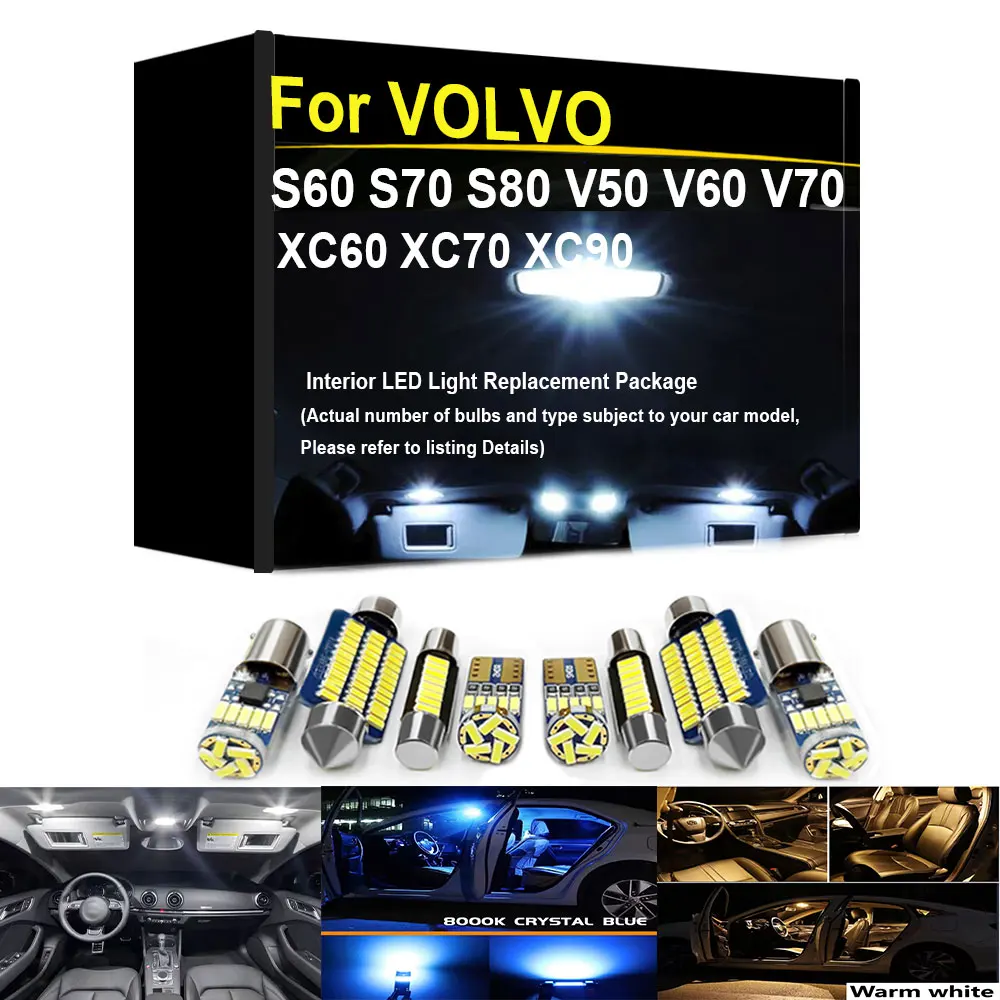 

Комплект светодиодной подсветки салона для автомобилей VOLVO S60, S70, S80, V40, V50, V60, V70, XC60, XC70, XC90 (седан, универсал, внедорожник) 2000, 2006, 2009, 2019 годов выпуска. Автозапчасть.