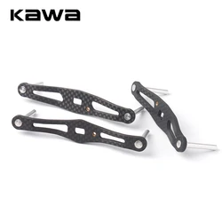 Kawa New 1pc Fshing Reel Handle Carbon Fiber Chamfer Design Length 100/95mm Hole Size 8*5/7*4mm Thickness 3mm Reel Accessory DIY