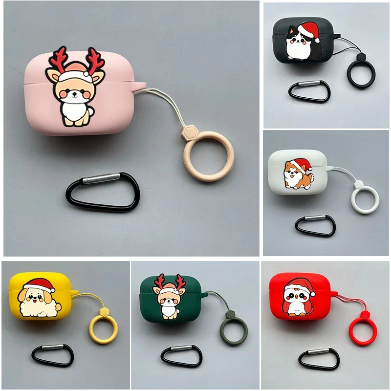 For JBL Wave 200TWS Case TUNE T215TWS /TUNE220/225TWS Cartoon dogs/ christmas cover Silicone Earphone Case For JBL T215