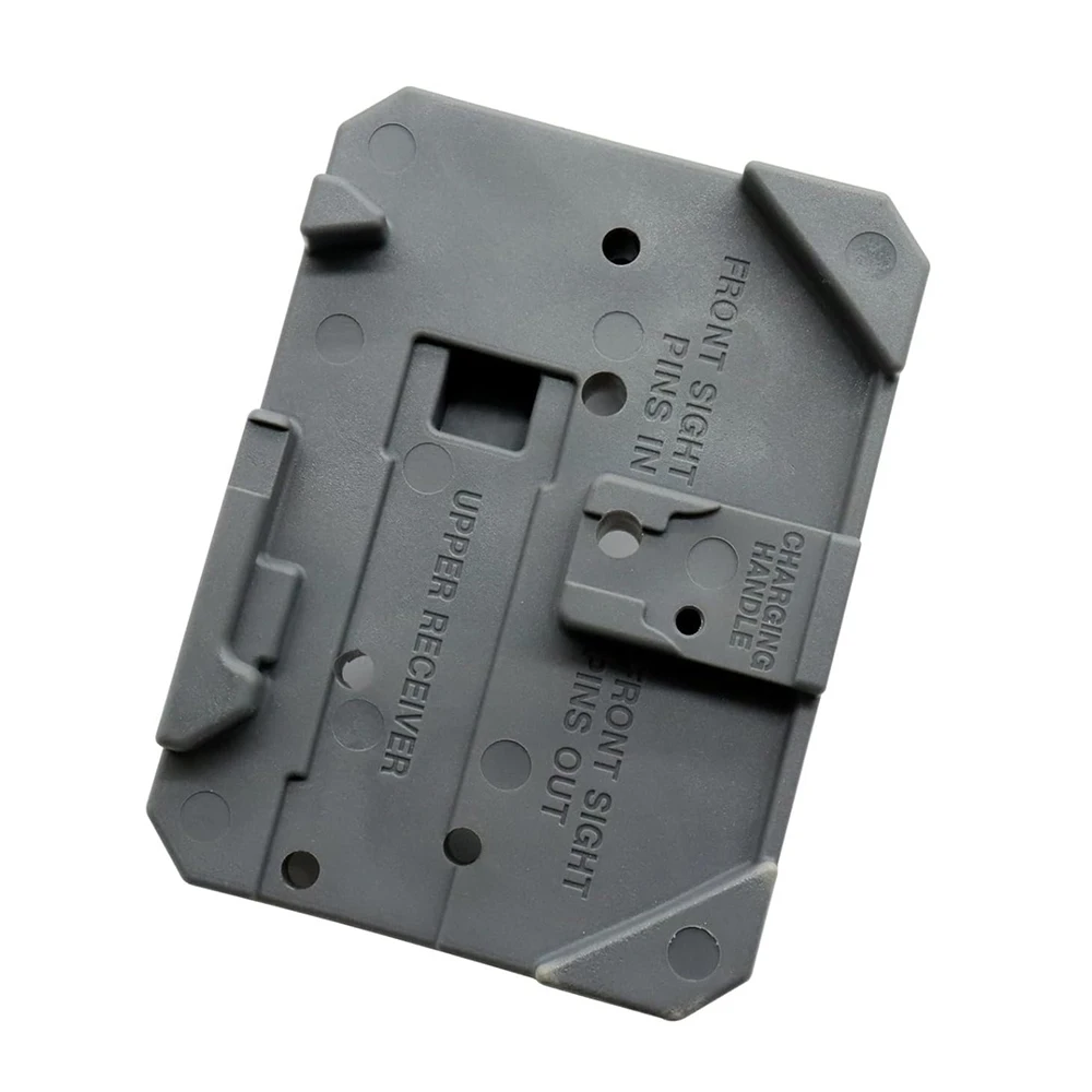 AR 15 Armorers Bench Block Gray Plastic Rifle Reassemble Assembly Repair Tool Pedestal view 4