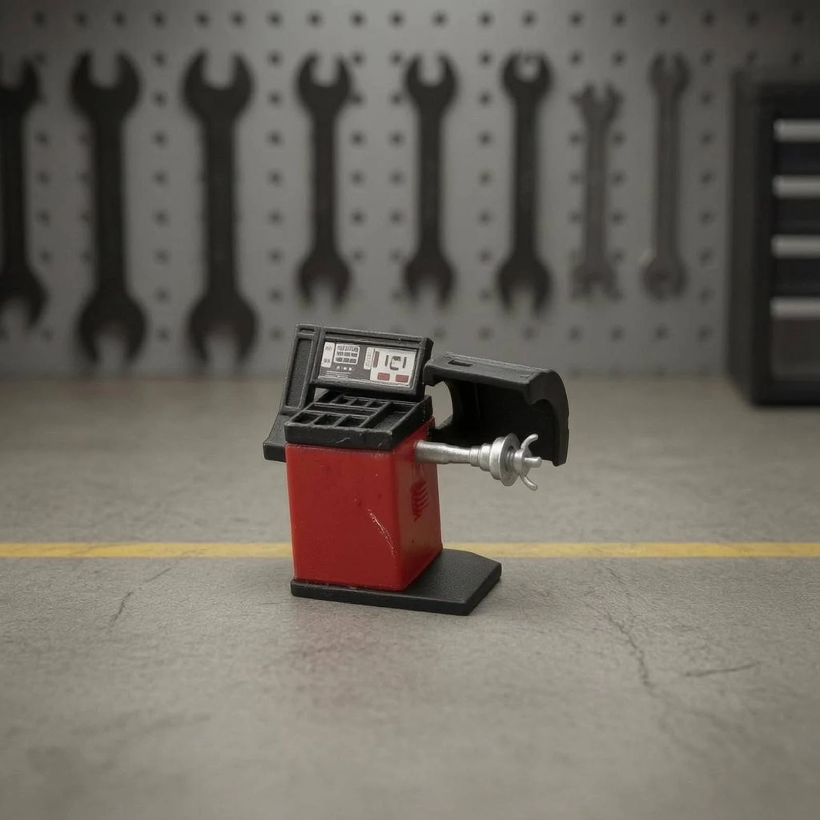 

Automotive Repair Workshop Scene Molded Details 1:64 Scale Miniature Display Base Model Scene Resin Accessory Detailed