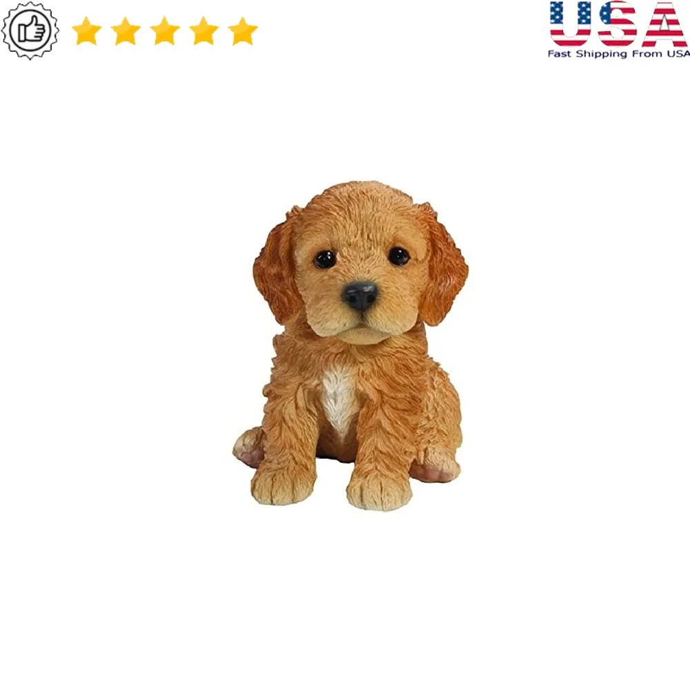 

8 Inch Cockapoo Puppy Garden Statue Realistic Detailed Craftsmanship Unique Outdoor Decor Perfect Gift Dog Lovers