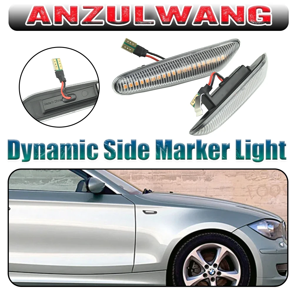 Zdjęcie 5: Do BMW serii 1 E81 E82 E87 E88 2004-2011 LED kierunkowskazy boczne sekwencyjne, migające kolejnie, światła kierunkowskazów sekwencyjnych