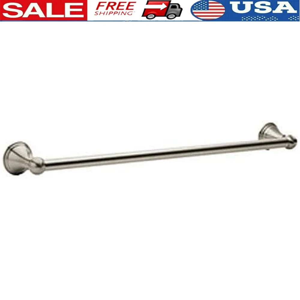 

24-дюймовый вешалка для полотенец, матовый никель, алюминий, устойчивый к ржавчине, скрытый винт, настенный монтаж, акценты для ванны, фурнитура в комплекте