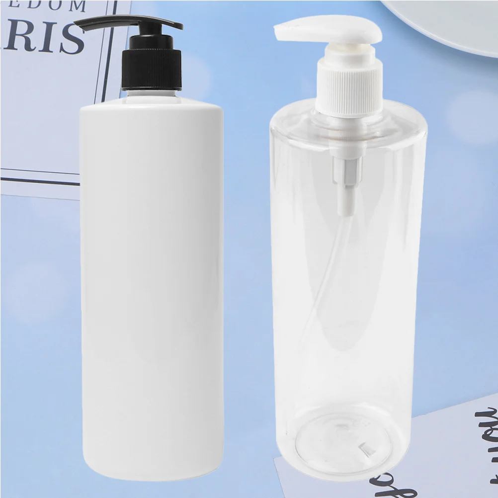 

2Pcs Empty Pump Bottles Refillable Shampoo Body Wash Dispenser Hand Soap Lotion Bottles Set Shampoo with Pump