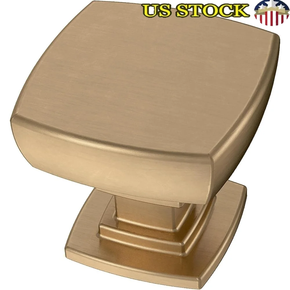 

5-Pack Champagne Bronze Cabinet Knobs Durable Aluminum Handles Kitchen Bathroom Furniture Drawers Easy Installation 1-1/8 Inch