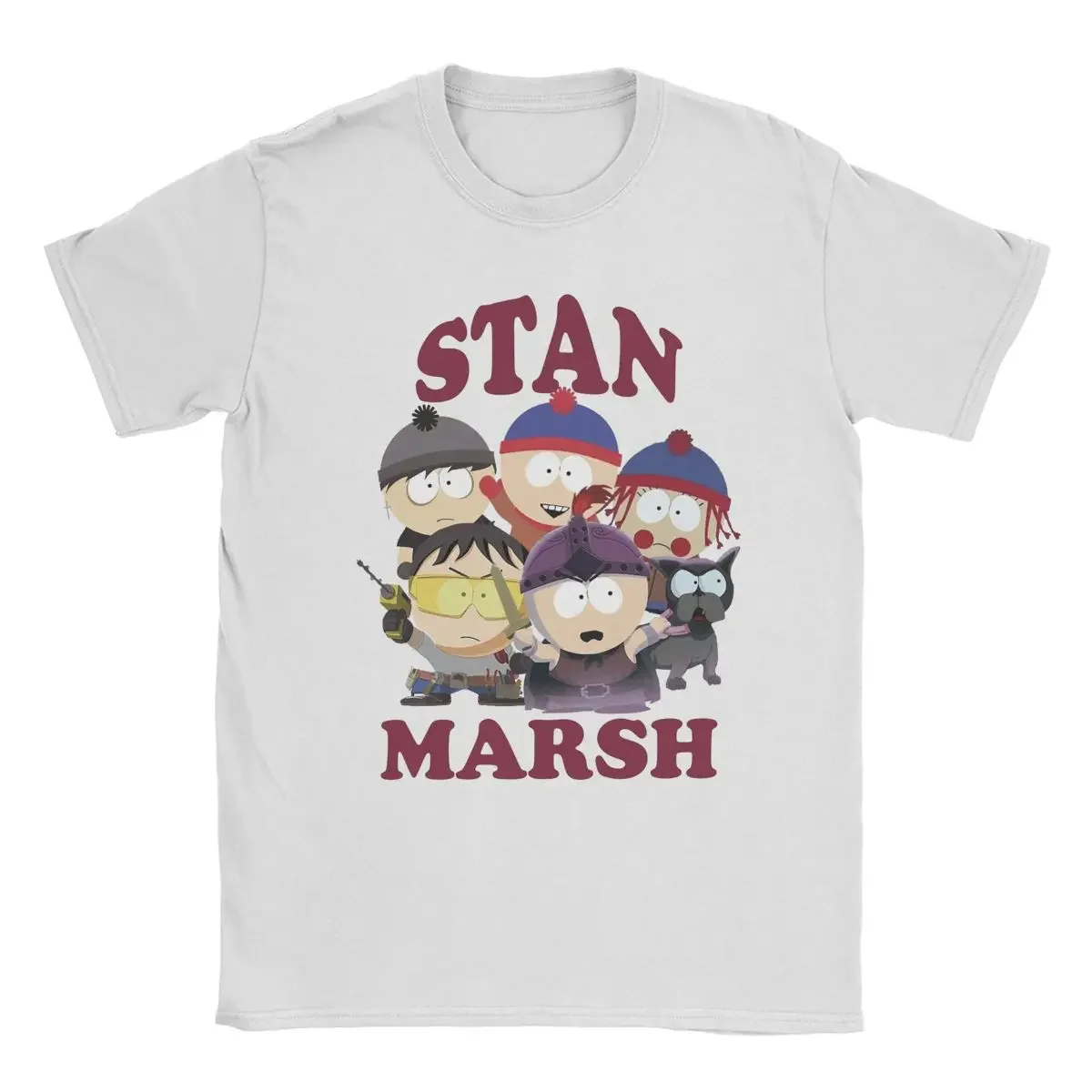 Men's T-Shirt Stan Marsh Southparks Crazy 100% Cotton Tee Shirt Short Sleeve T Shirt Crewneck Clothes Party