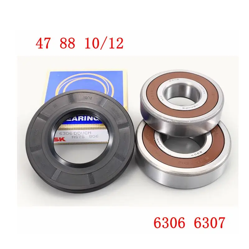 For Midea drum washing machine Water seal and bearings 6203 6204 6205 6206 6207 6305 6306 6307 Oil seal Sealing ring parts