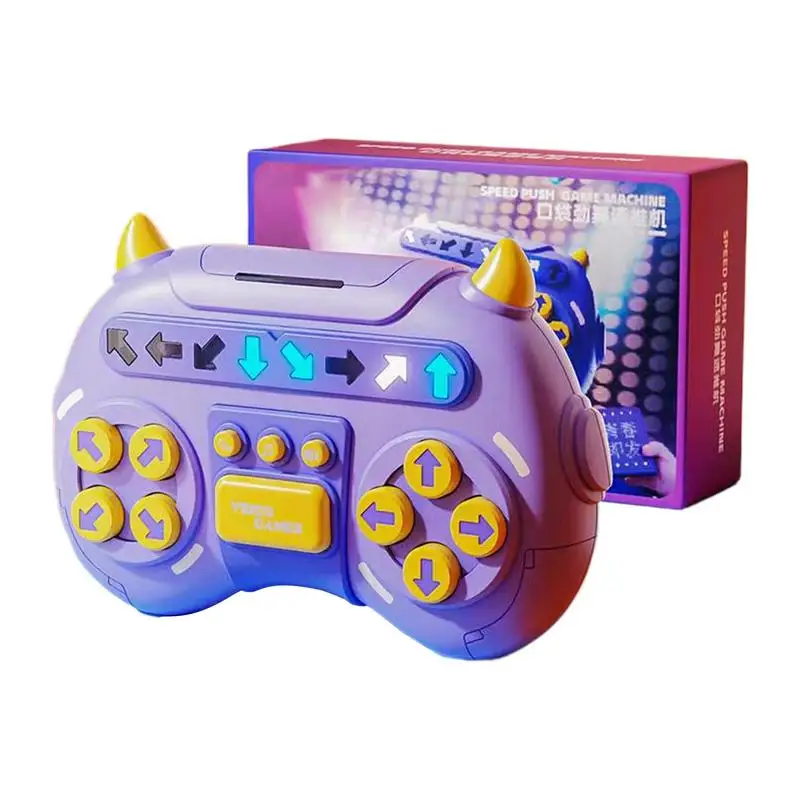 Puzzle Speed Pushing Game Console Double Battle Game Machine Rhythm Interactive Educational Dance Popping Fidget Toys for Kids