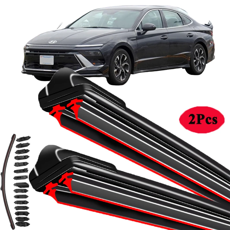 

For Hyundai Sonata YF LF DN8 Sedan Saloon 2009 2010 2012 2014 2015 2016 2018 2019 2022 Double Rubber Car Windshield Wiper Blades