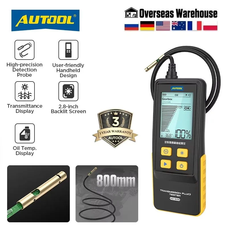 AUTOOL AS505 ATF Exchanger Transmission Oil Tester Digital Display for Automobile Gearbox oil Transmission  Tools