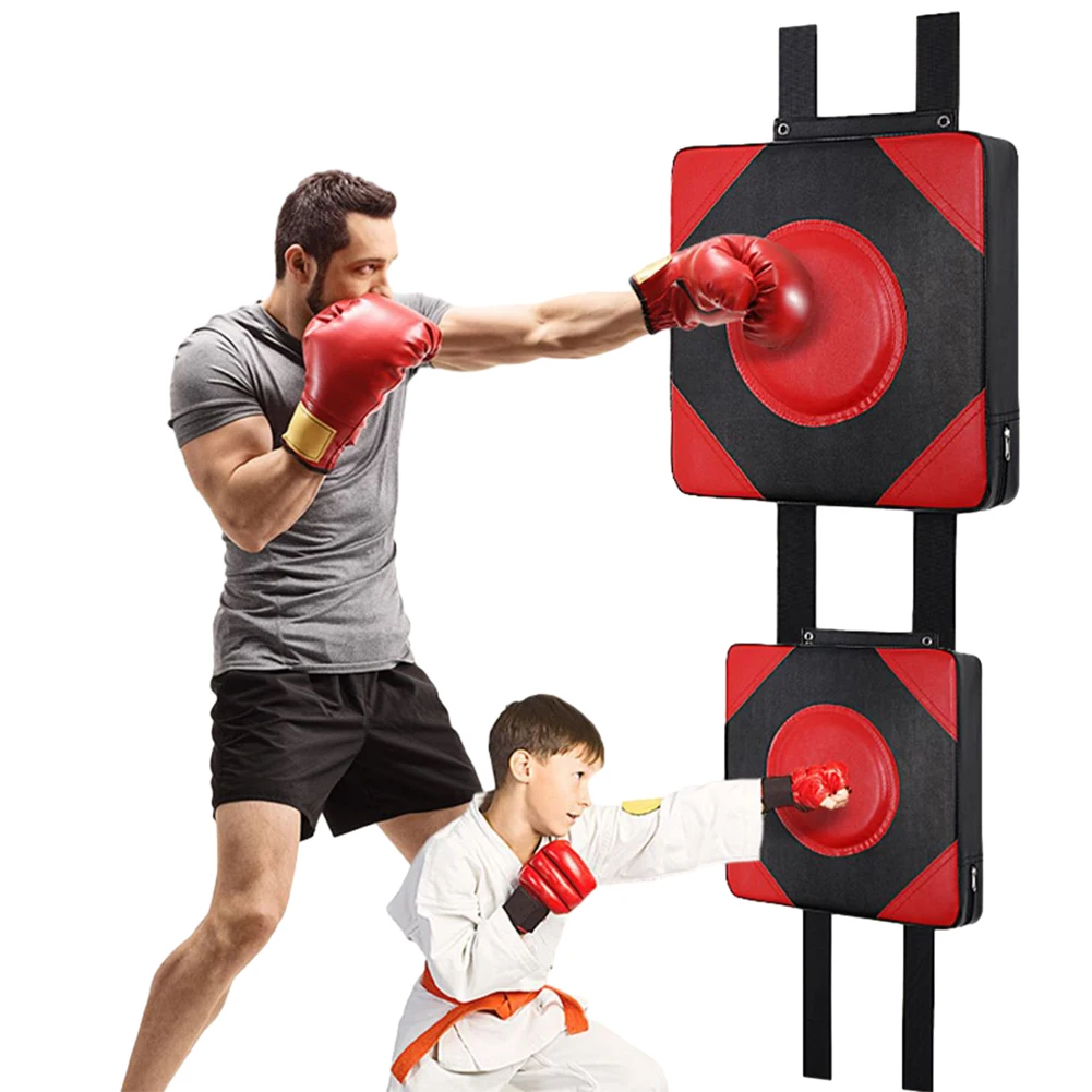 Quality Leather Punching Target Boxing Bag Mat Taekwondo Training Sandbags Wall Focus Pads Muay Thai Kicking Fighting Gear