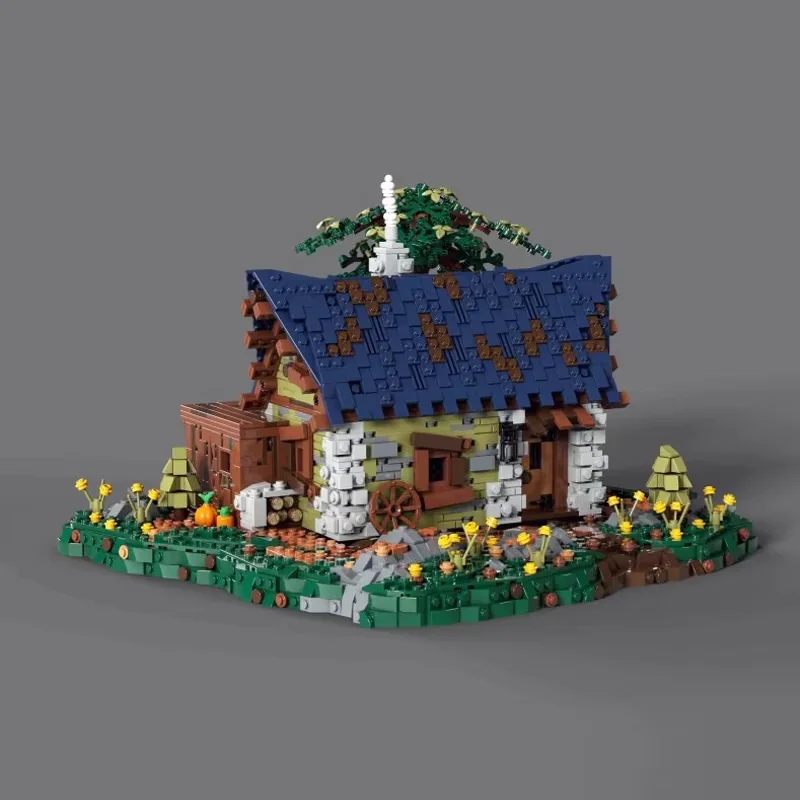 MOC Średniowieczny Zamek Ulica Model - Mała Część Zestaw Klocków Konstrukcyjnych 3182 Elementów - Odpowiedni dla Wszystkich Entuzjastów - Kreatywny