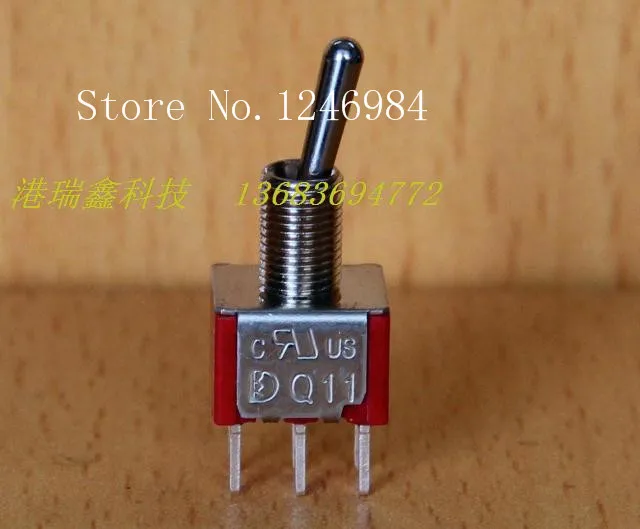 [SA]T8011C pin dual six foot two tranches M6.35 toggle switch toggle switch Q11 Taiwan Deli Wei 1MD1--50pcs/lot