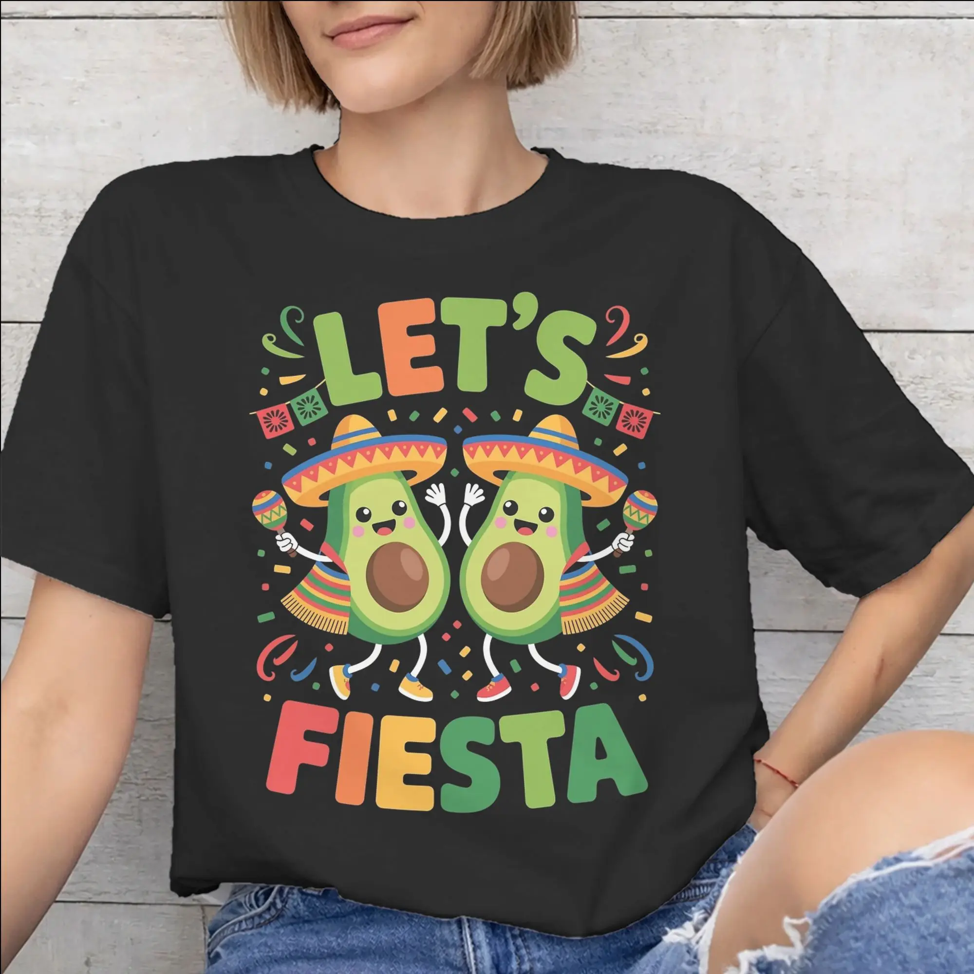 New Arrival Let's Fiesta Cinco De Mayo  T Shirt for Men Women  Pure Cotton Tee Shirt Short Sleeve Clothing