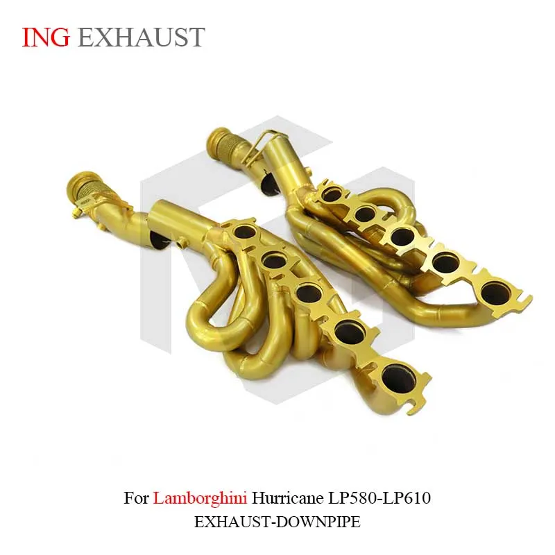 ING Exhaust Ss304 Manifold Header for Lamborghini Huracan LP580 LP610 V10 Heat Shield Vehicle Converter Performance System