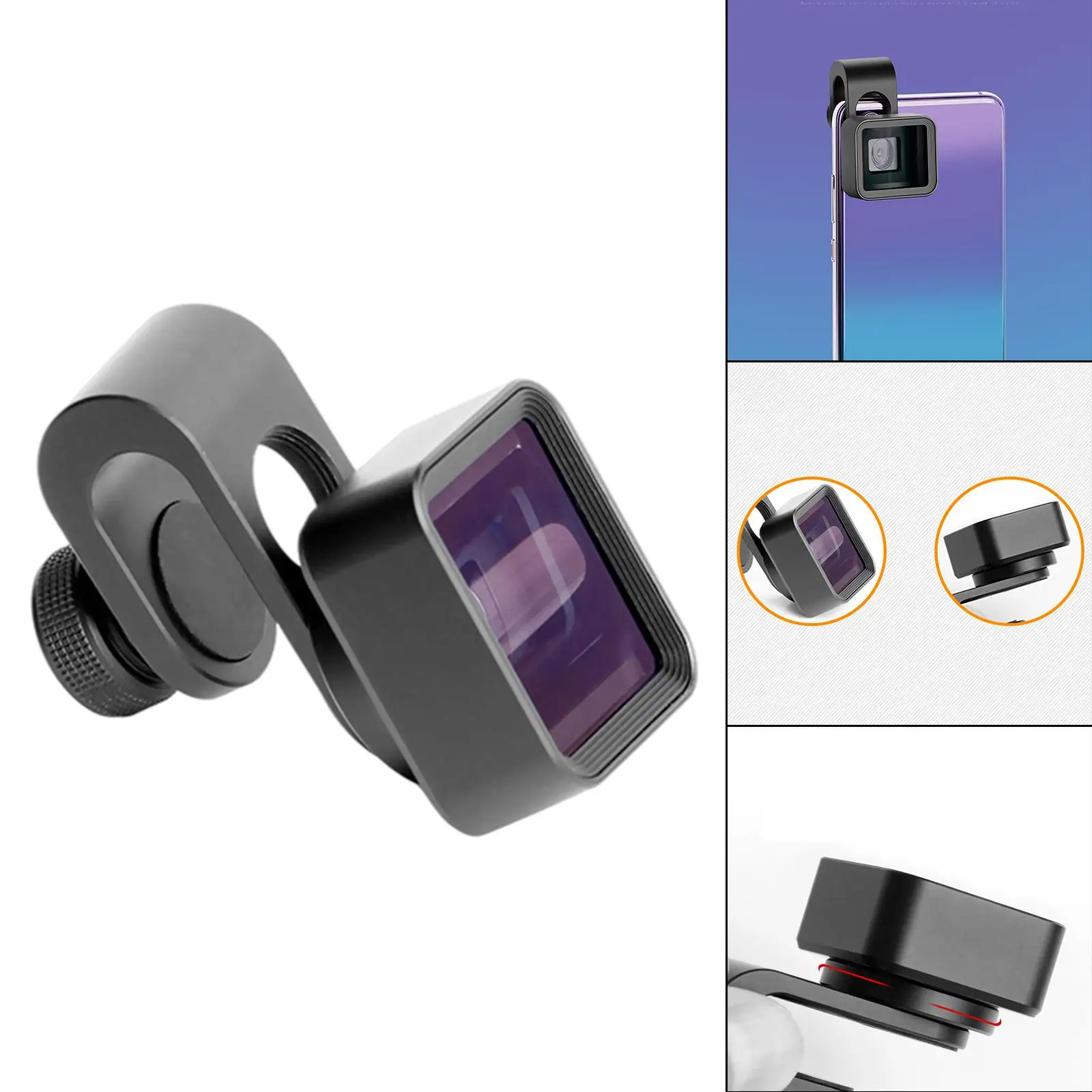 Phone Camera Lens Universal Clip 1.33x Deformation Most Phones Widescreen Wide-Angle Camcorders for 12 11