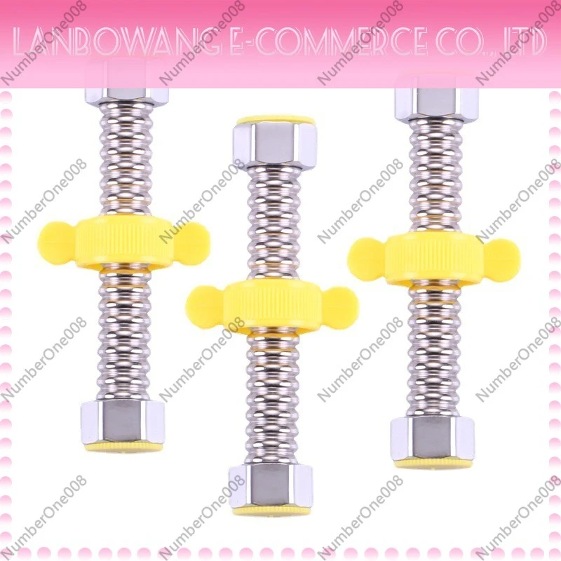 Custom 304 Stainless Steel Bellows Water Heater High Temperature Anti Freeze Metal Hose 4 Point Hot Cold Water Inlet Hose