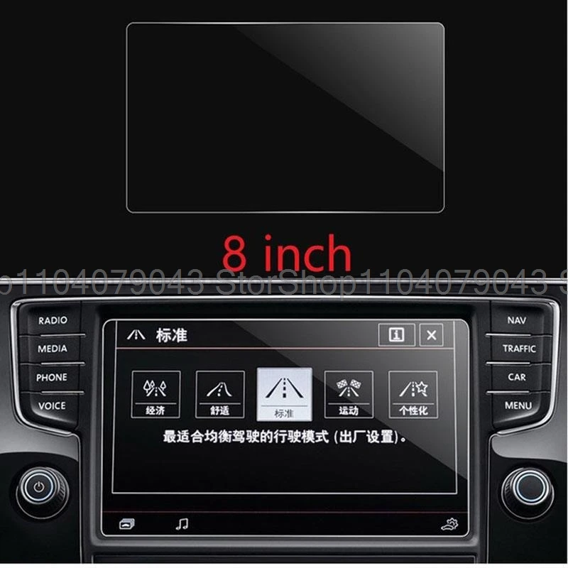 Tempered Glass Screen Portector Film For Volkswagen Tiguan mk2  2016 2017 2018 2019 2020 Car GPS Navigation anti-scratch film