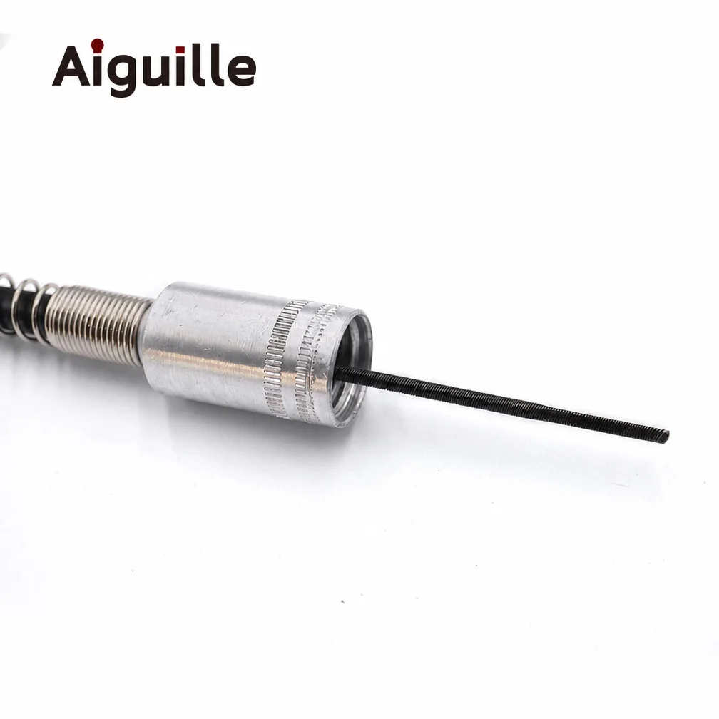 Aiguille electric grinder flexible shaft with M18/19 threaded interface and fixed chuck connection, chuck range 0.3-3.2mm