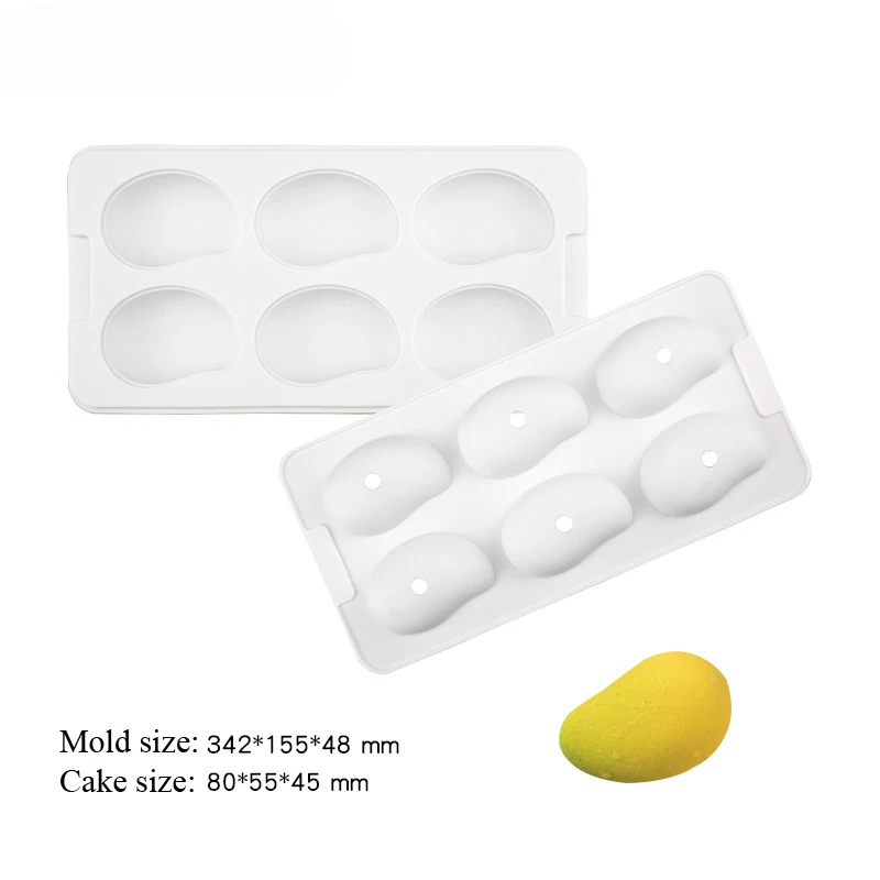 ثلاثية الأبعاد المانجو تصميم سيليكون كعكة قوالب حفلة المعجنات خبز الفاكهة موس قالب الكعكة المطبخ الغذاء الصف الحلوى أدوات الخبز #3