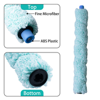 ABUS-4PCS Soft Main Roller Brush For ILIFE Shinebot W400 W450 W455 Floor Washing Robot Brush Spare Parts Replacement