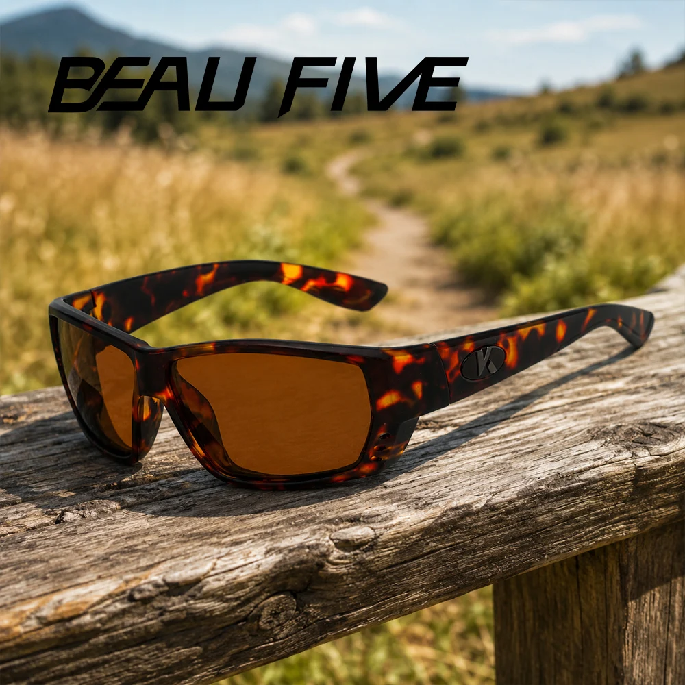 

BEAU FIVE Polarized Fishing Sunglasses Men's Driving Shades Male Sun Glasses Hiking Classic UV400 Eyewear