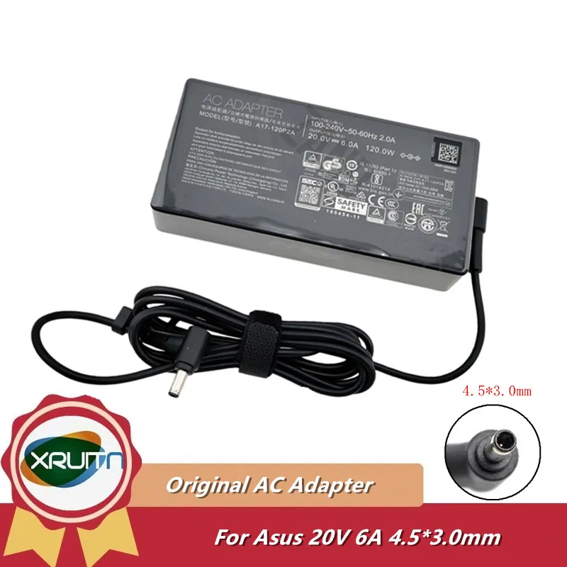 

120W Original A17-120P2A AC Adapter Charger For Asus VivoBook Pro 15 M3500QA-L1081T M3500QA-L1082W ADP-120CD B PA-1121-22 20V 6A