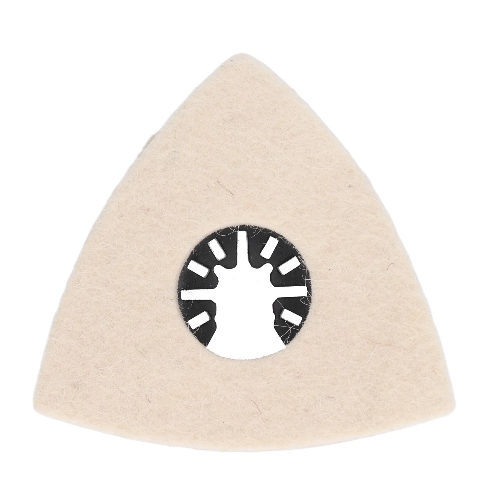 Wool Polishing Pad with Alloy Steel Base Triangular Felt Buffing Pad for Oscillating Tool Wool Polishing Pad