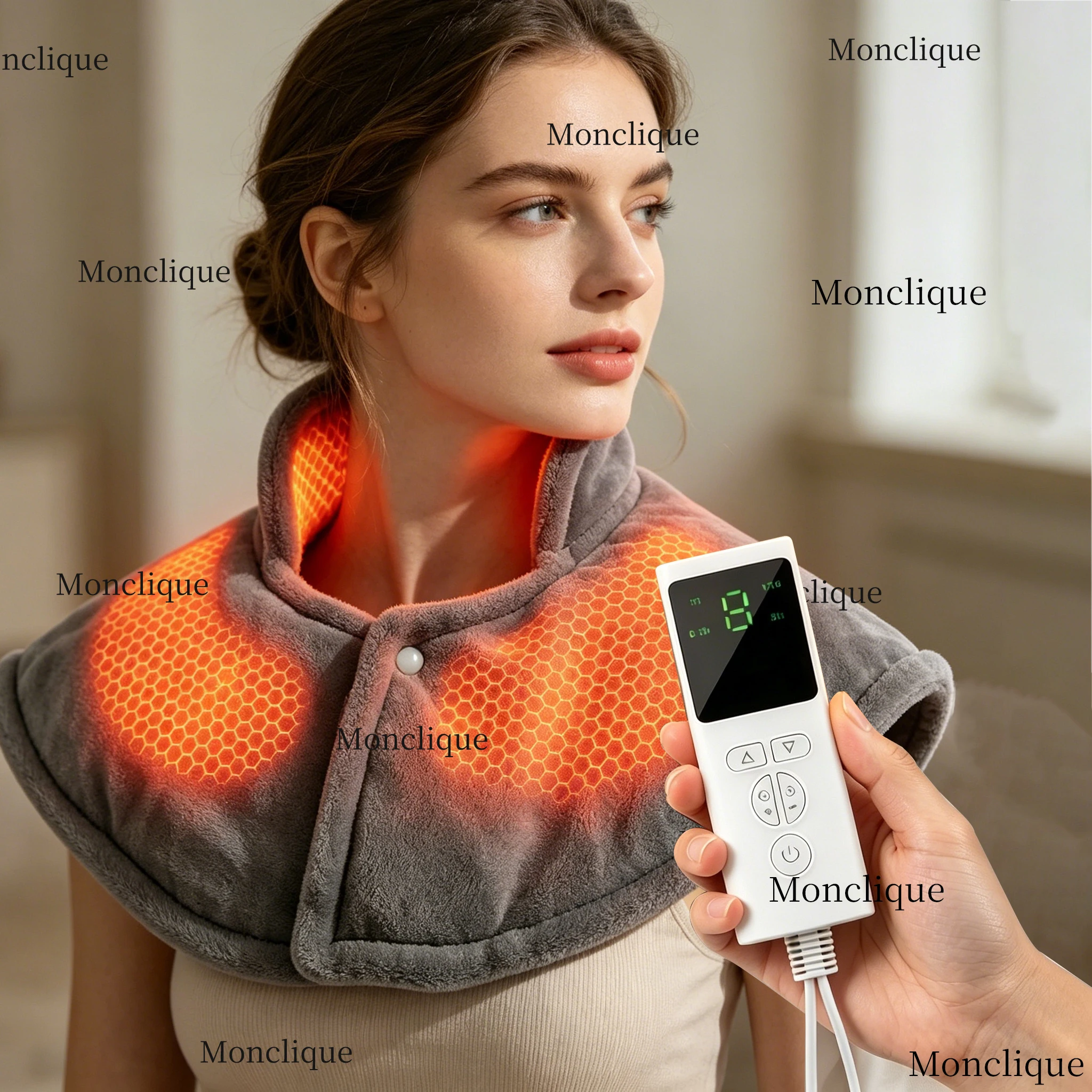 Electric Heating Shoulder Neck Pad Soft Comfortable Hot Compress Back Cervical Spine Relaxation Keep Warm Winter Neck Massager