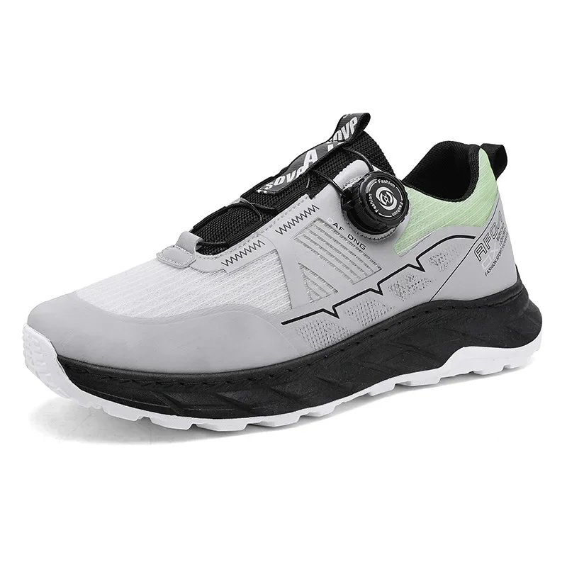 Luxury2024 Men's Thick Sole Elevated Casual Personality Knob Button Running Shoes Spring and Autumn Mesh Breathable Sports Shoes