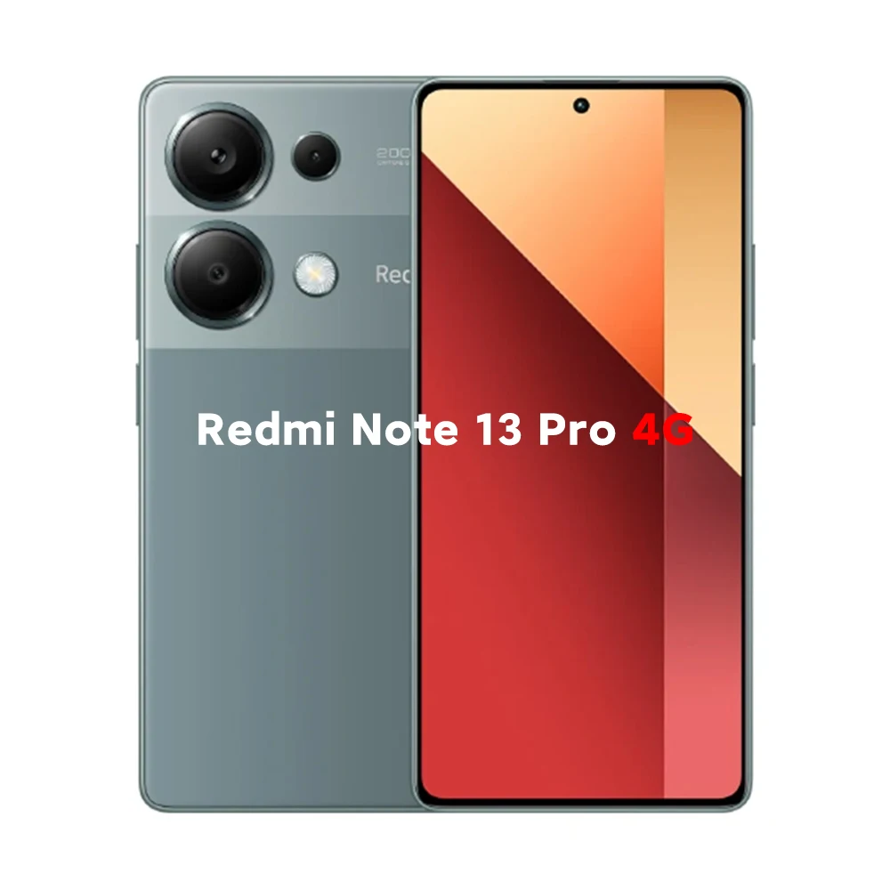 Xiaomi Redmi Note 13 Pro 4G Global Version 200MP OIS Camera Helio G99-Ultra Smartphone 120Hz FHD+ AMOLED 67W Charging Cellphone