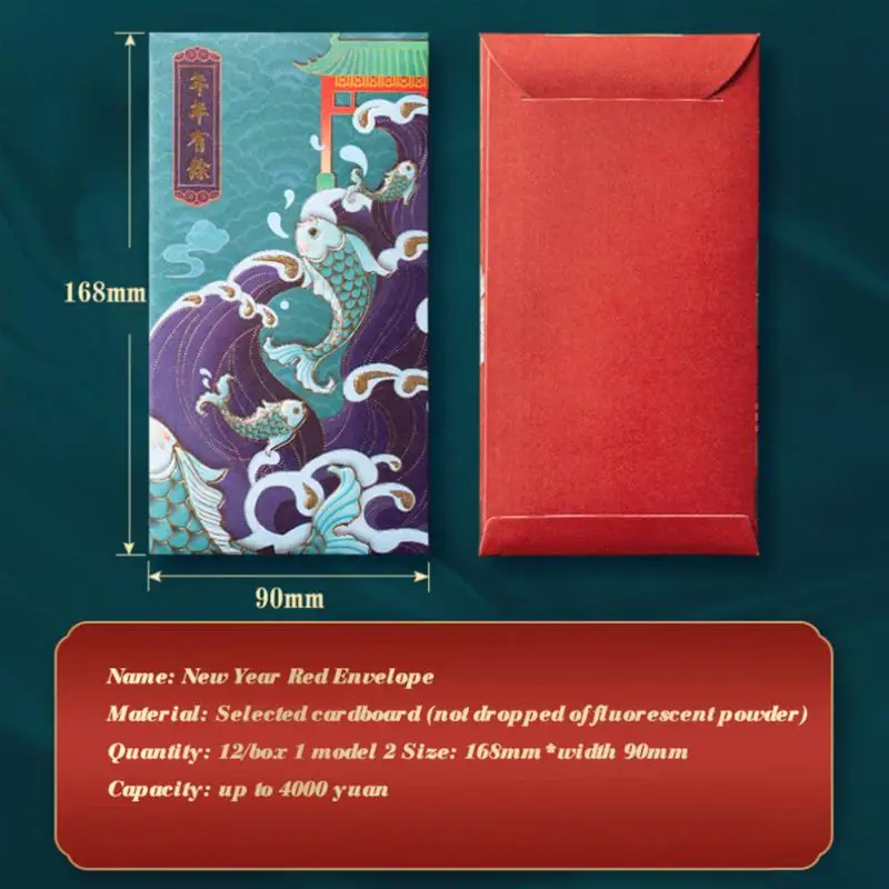 6 pçs 2023 ano novo vermelho envelopes primavera festival sorte dinheiro bênção bolso envelope presente chinês ano novo decorações vermelho envelope